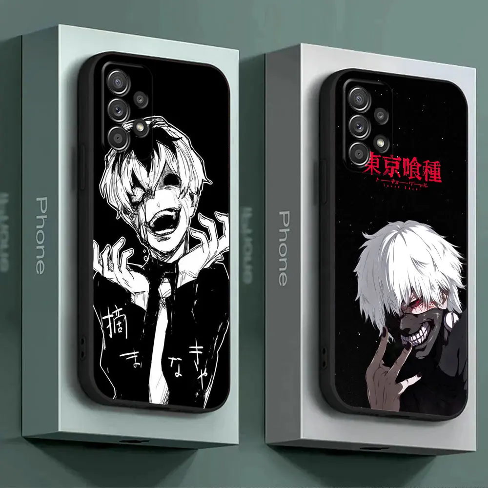 Tokyo Anime Ghoul Black Art Phone Case For Samsung Galaxy A15 A25 A24 A23 A22 A21S A20s A13 A10 A05S A04 A03 A02 A14 Black Cover