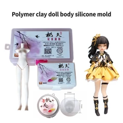 Homemade Polymer Clay Doll Body Silicone Mold DIY Ultra Light Clay Manual Model /Anime Character Face Body Contour Shaping Tools