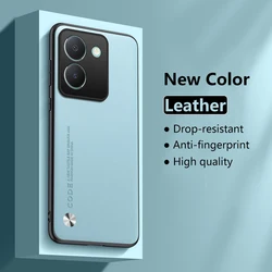 Leather Case for vivo Y36 4G Y 36 Phone Luxury Carbon Fiber Frosted Full Lens Silicone Protection Cover vivoY36 4G V2247 Coque