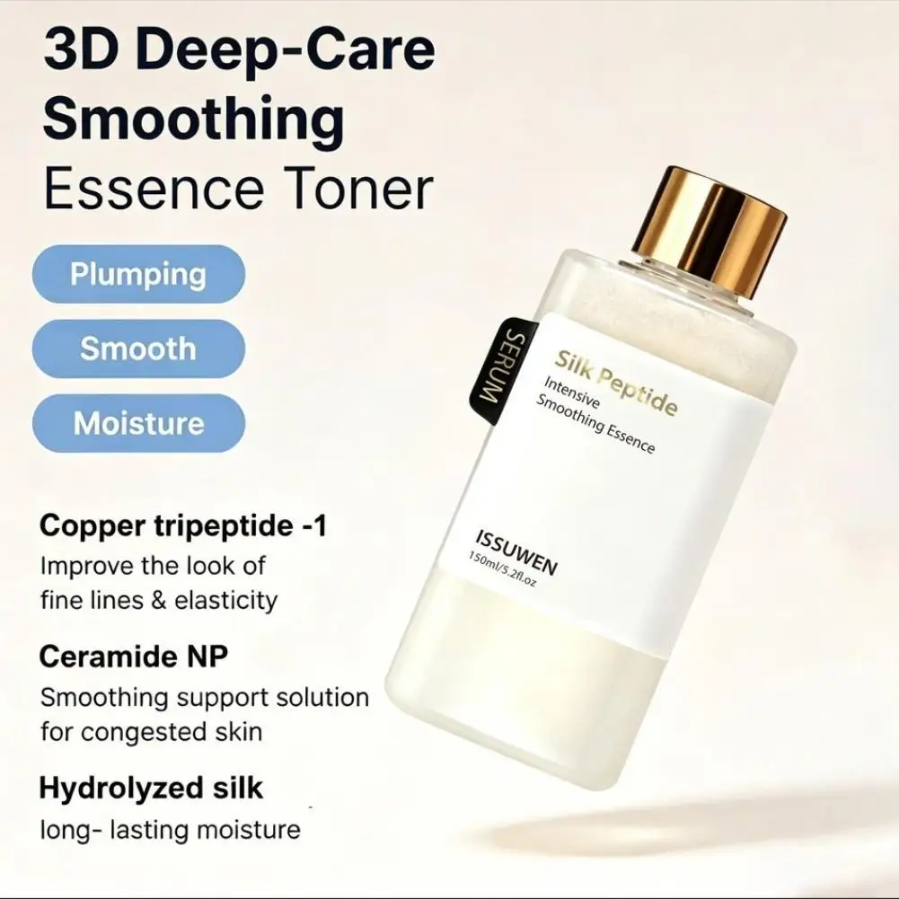 Silk Peptide Facial Toner Lightweight Non Sticky Collagen Essence Fast Absorbing Hydration For Skin Prep Before Makeup