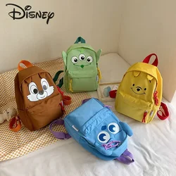 Disney's New Children's Backpack Cartoon Cute Women's Backpack High-quality Solid Color Lightweight Storage Student Backpack