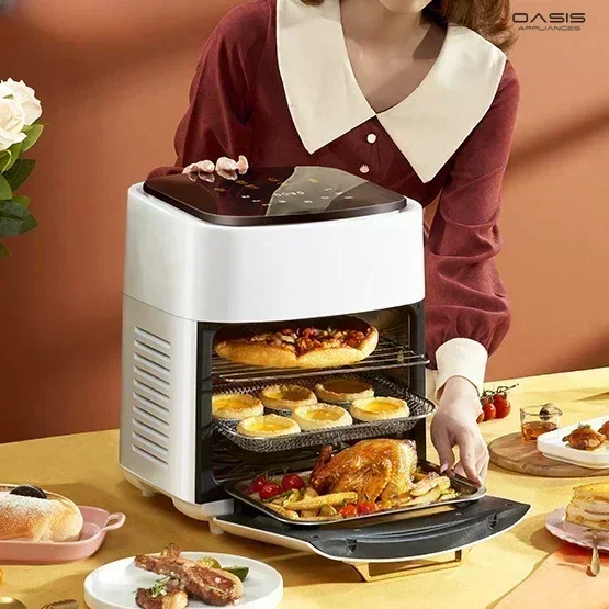 Air Fryer & Electric Oven All-in-One: New. 15L Large Capacity. Multifunctional. Household Intelligent. Visual Fryer.