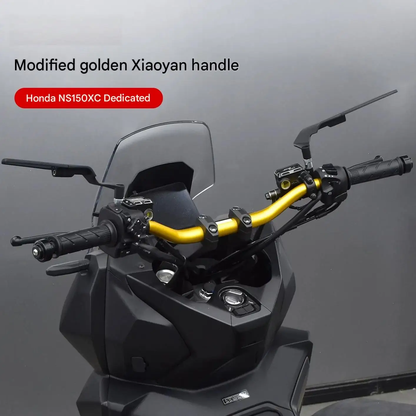 For Honda NS150XC Golden Swallow-Style Handlebar with Reinforced Tube for Anti-Torsion Smooth Steering And Dual Improvement