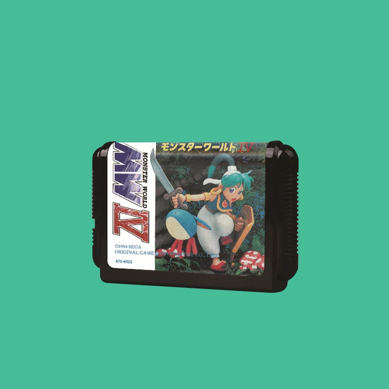 Monster World MW IV Japan Game voor SEGA Japanse 16-bits consoles Game Cartridge Box-handleiding