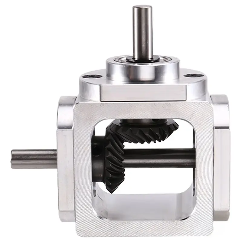 T21C 2X Gearbox 90 Degree Right Angle Bevel Gear-Box With Mounting Hole 1:1 Shaft 1 Module 20 Teeth Bevel Gear C