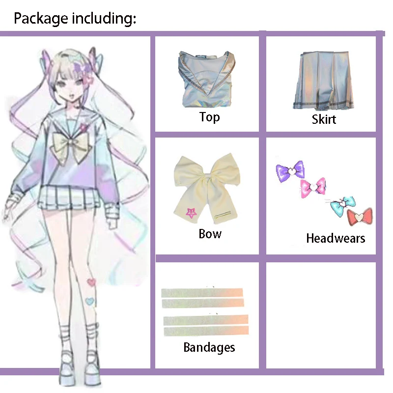 Game Needy Girl Overdose Cosplay Costume Rain Ame Leather JK Outfits Costumes Full Set