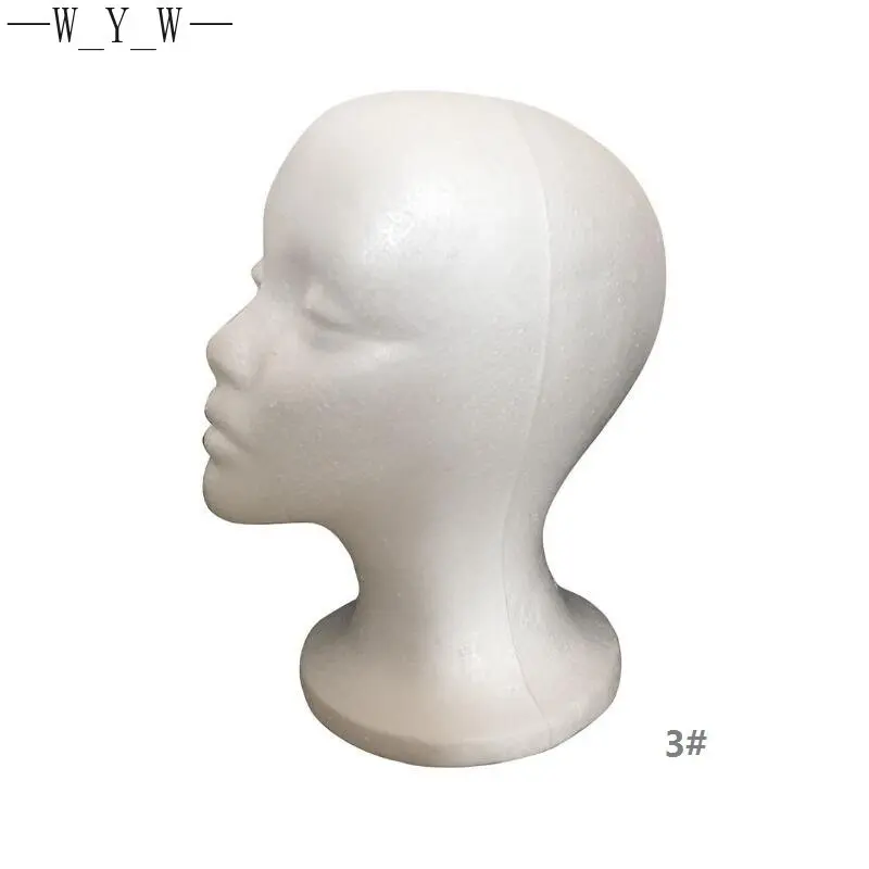 Tête de Mannequin en Mousse Blanche pour Perruque, Support Ultraviolette pour Chapeau