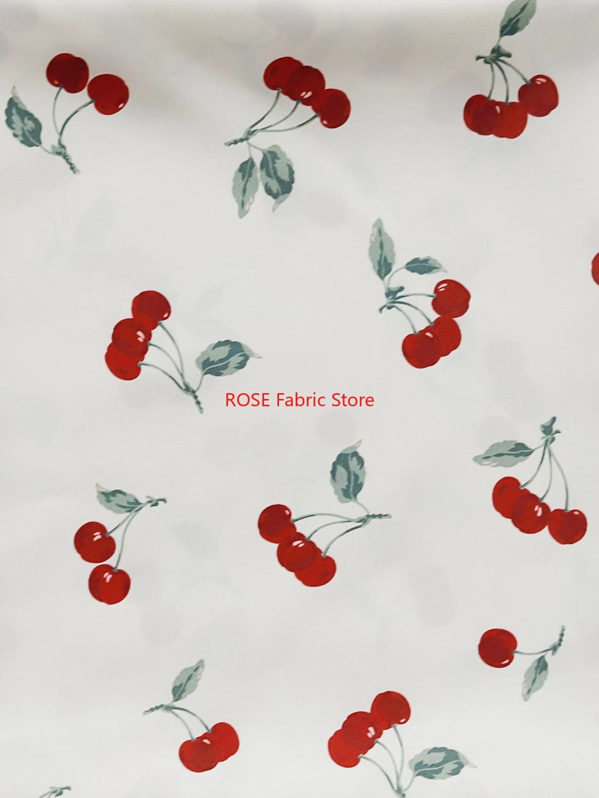 Tkanina szyfonowa z nadrukiem wiśni dla projektantów mody tkanina na sukienkę DIY, suknię wieczorową, sukienkę maxi