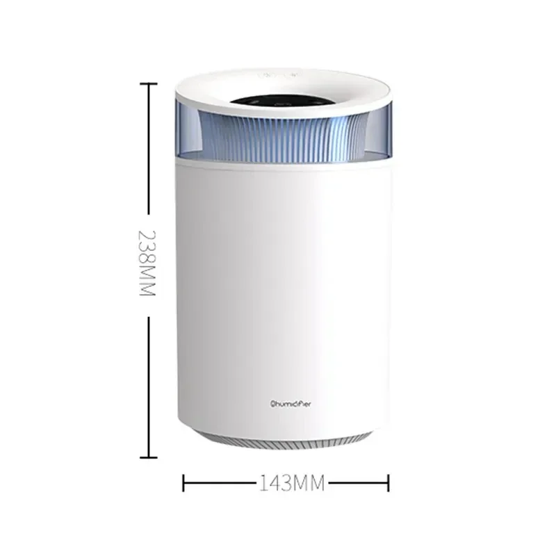 Zai Xiao 2500ml Diffusore umidificatore d'aria per oli essenziali per aromaterapia a nebbia fredda ad ultrasuoni USB di grande capacità per uso domestico con LED Ni