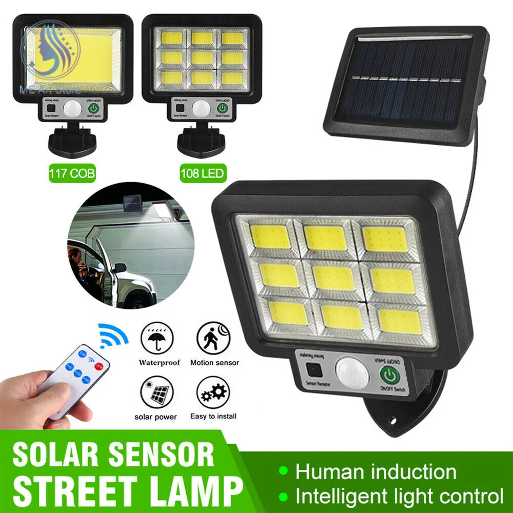 

LED Solar Motion Sensor Light Split Type Remote Control Induction Wall Light Outdoor Waterproof Garden Street Light JX-F108