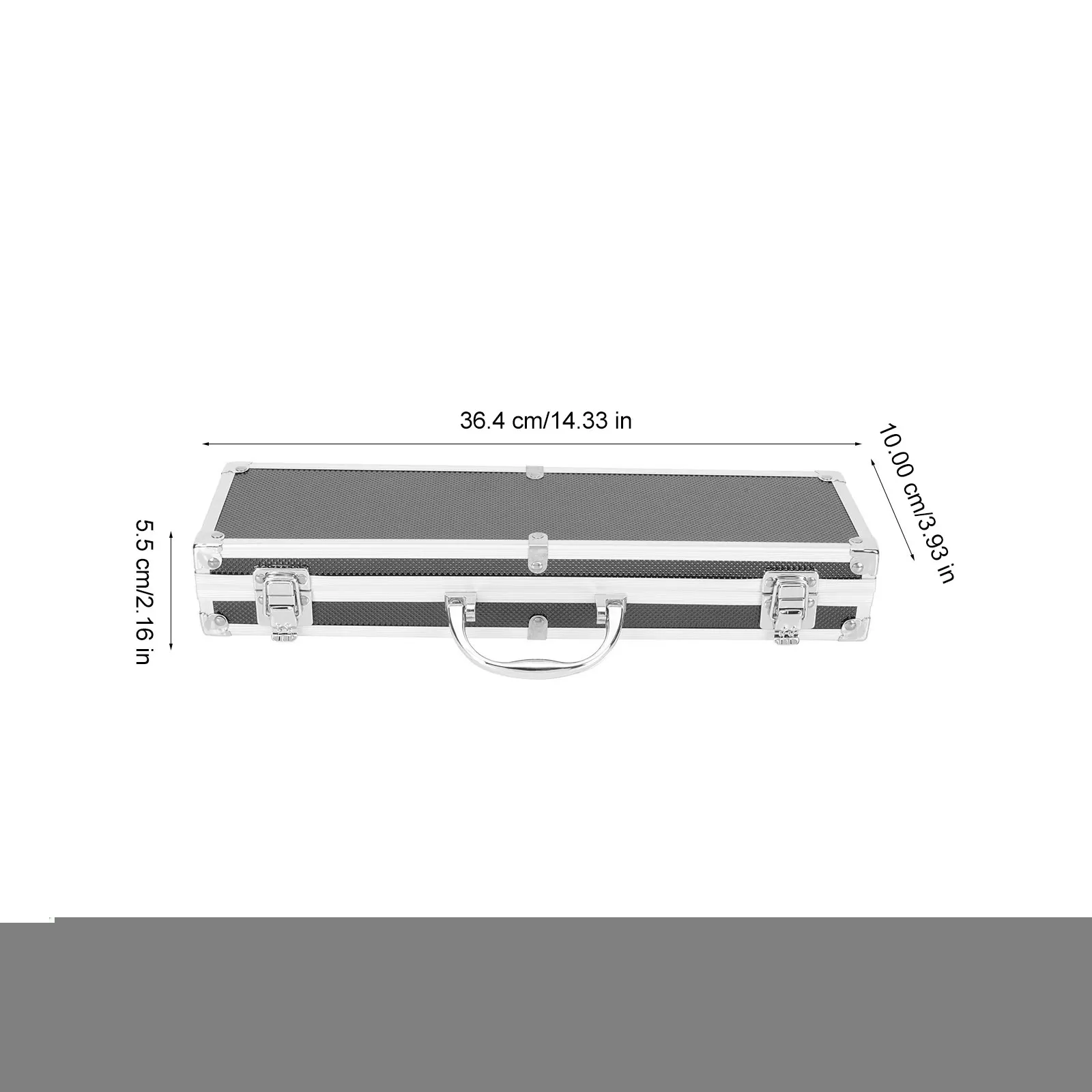 

Aluminum Alloy Toolbox 364x100x55mm Portable Tool Storage Case Reinforced Handle Home Travel Work 038kg Durable Container