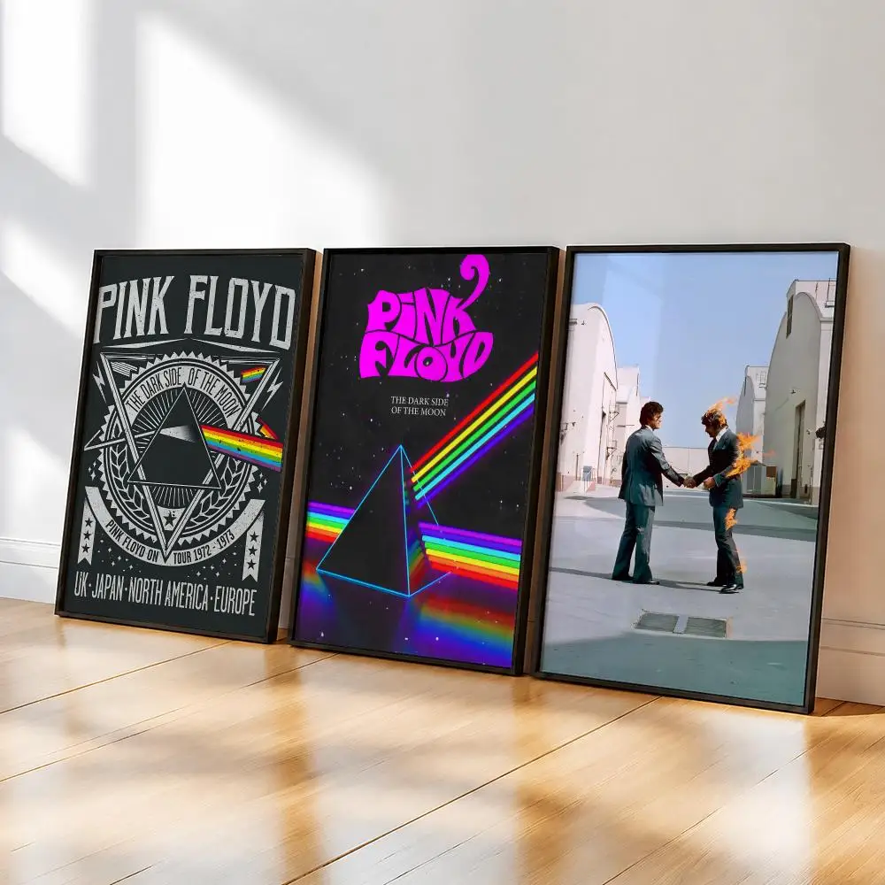 band P-Pink F-Floyd Poster HD Home Living Bed Room Bar Hallway Sticky Wall Art Printing Waterproof Aesthetic Decor