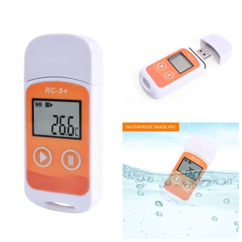 Dual-Use Temperature Recorder for Cold Chain & Livestock, RC-5 USB Logger for Refrigerated Trucks Transport Monitoring