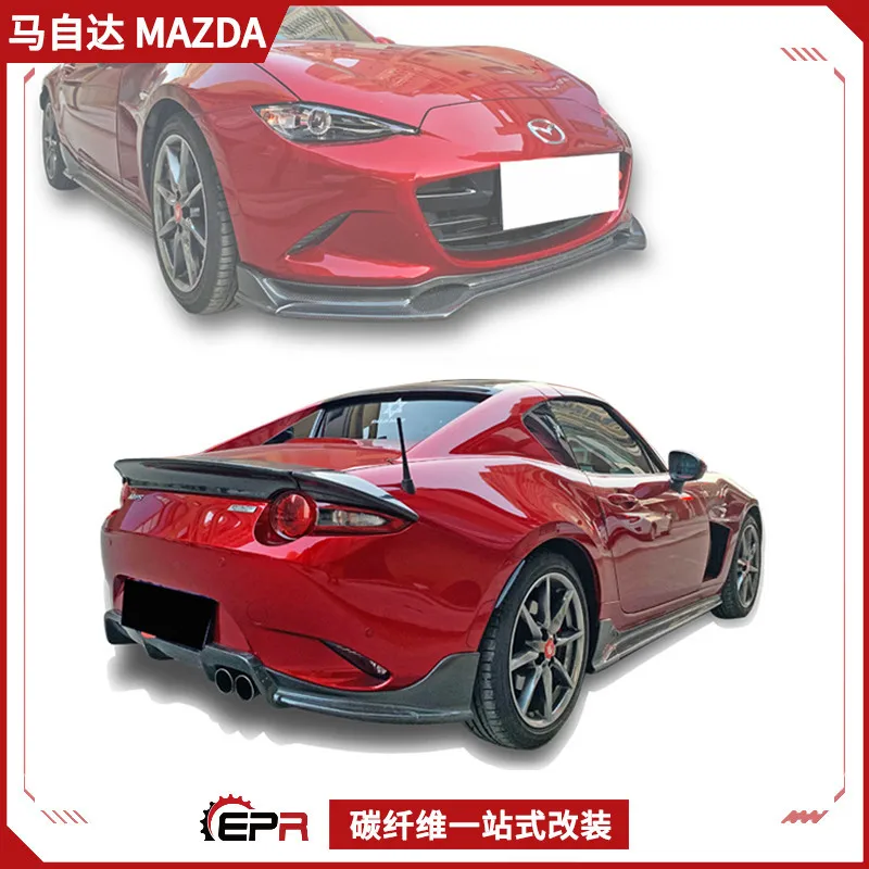 

Подходит для модели ESQ модификации из углеродного волокна Miata Mazda MX5 ND5RC, полный комплект передних и задних боковых небольших корпусов.