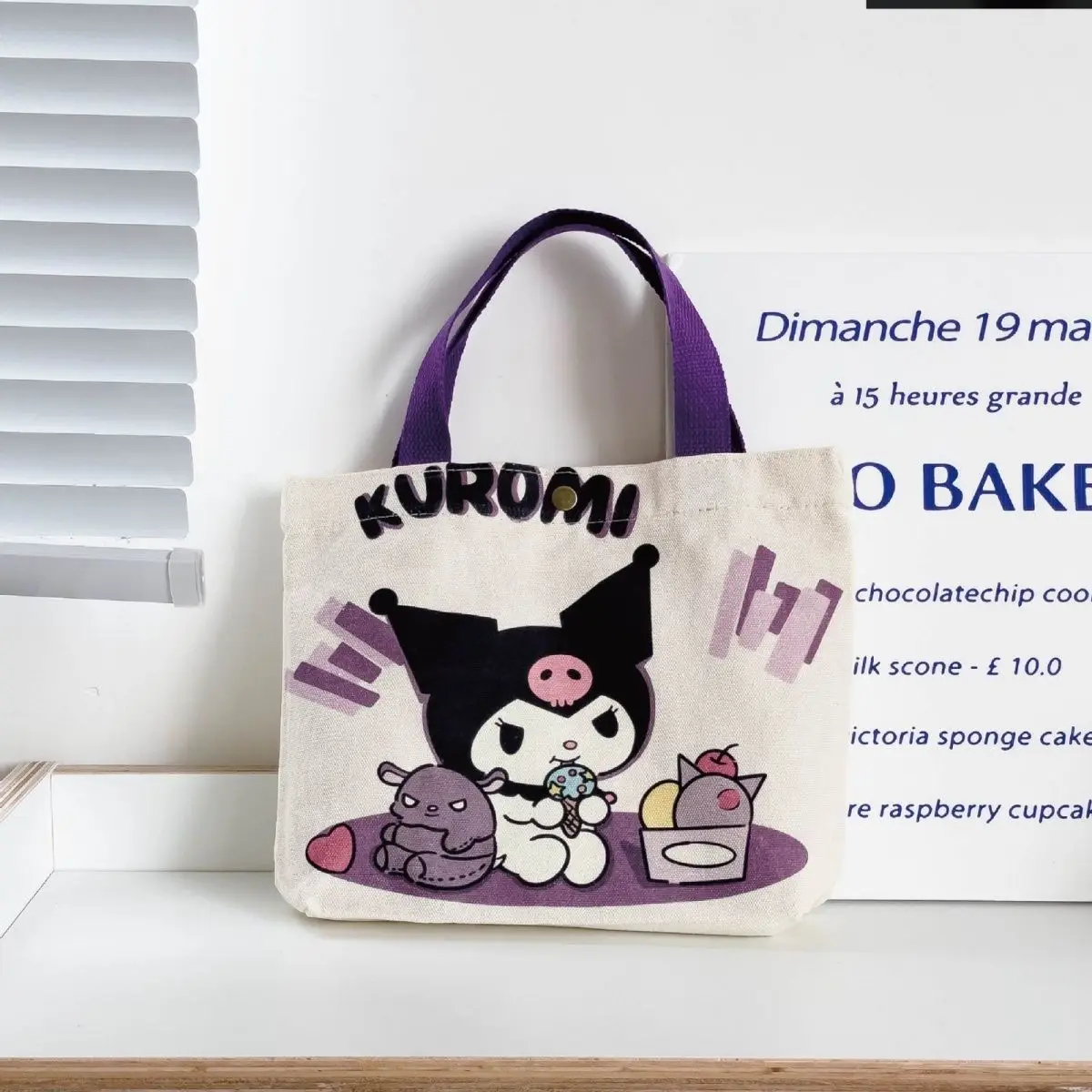 

Sanrio Anime Handbags My Melody Pochaco Kuromi Cartoon Tote Casual Portable Canvas Bags Fashion Satchel Backpacks Birthday Gifts