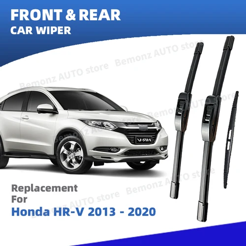 Escobilla limpiaparabrisas delantera y trasera LHD para Honda HR-V HRV RU 2013 - 2020 3 piezas cepillos de ventana de parabrisas 2015 2016 2017 2018 2019