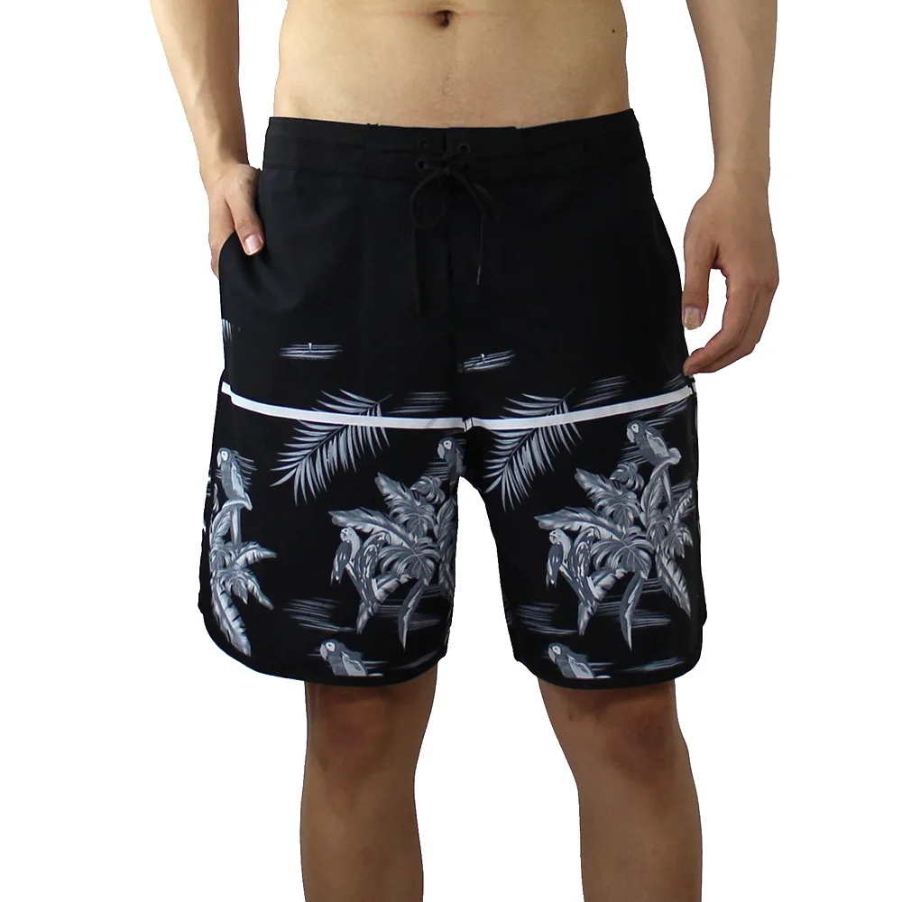 Men's Quick Dry Swim Shorts 4 Way Stretch Waterproof Surfing Beach Board Shorts Long Bermuda Casual Sports Shorts for Men
