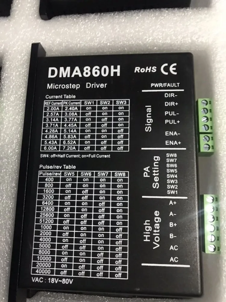 2026 Discount Price CE Certified  DMA860H Stepper Motor Driver 18V-80V DC IP67 100W for NEMA34 2-Phase Stepper Motors