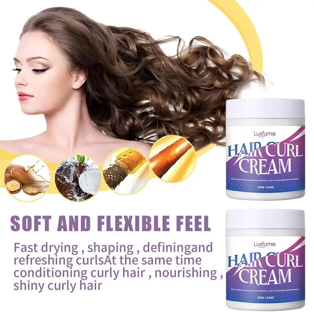 ครีมจัดแต่งทรงผมแบบธรรมชาติ ครีมบำรุงผม ครีมเพิ่มความชุ่มชื้น จัดแต่งทรงผมหยิก ครีมบำรุงล้ำลึก ควบคุมผมชี้ฟู สำหรับ St R6U8