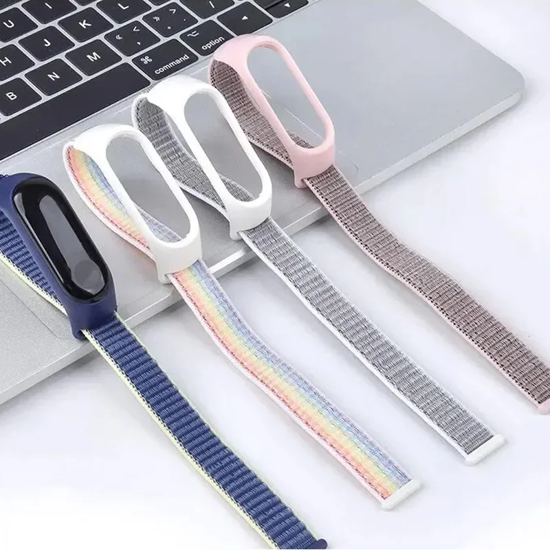 Nylon Strap Für Xiaomi Mi Band 7 6 5 4 3 Armband Armband Pulsera Correa Strap Miband 7 6 5 4 3 Armband Armband Sport Schleife