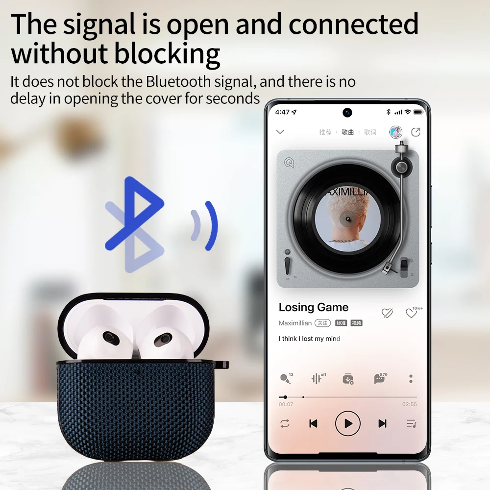 حافظة سماعة أذن لاسلكية لأجهزة Airpods 4 مع مجموعات تنظيف أغطية قماش نايلون مقاومة للماء لأجهزة Apple Airpods 4 حافظة واقية