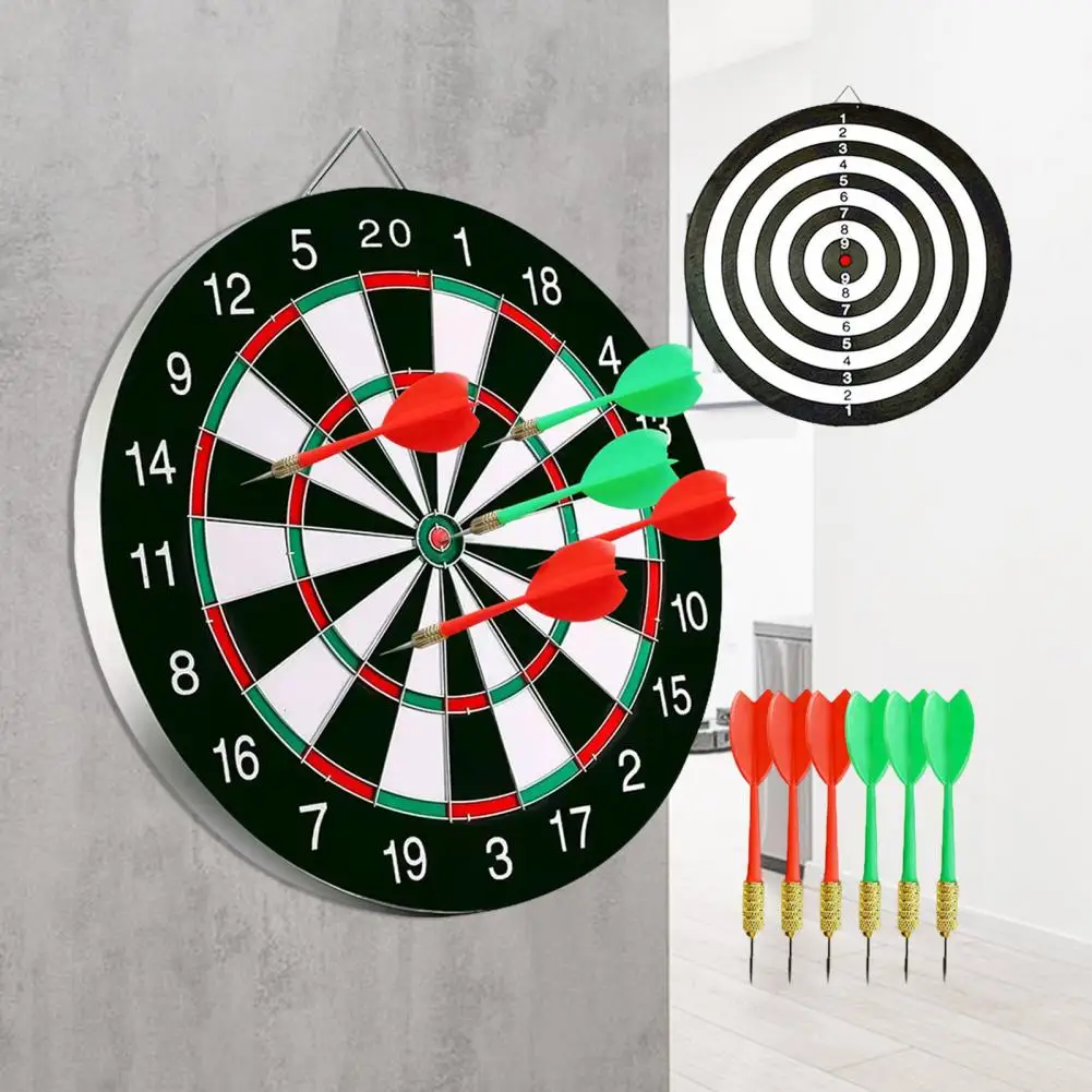 Dart Board Bristle Dartboard Steel Tip Dartboard Starter Set with Dart Party Play Game Toy EVA Dart Board Protect Ring