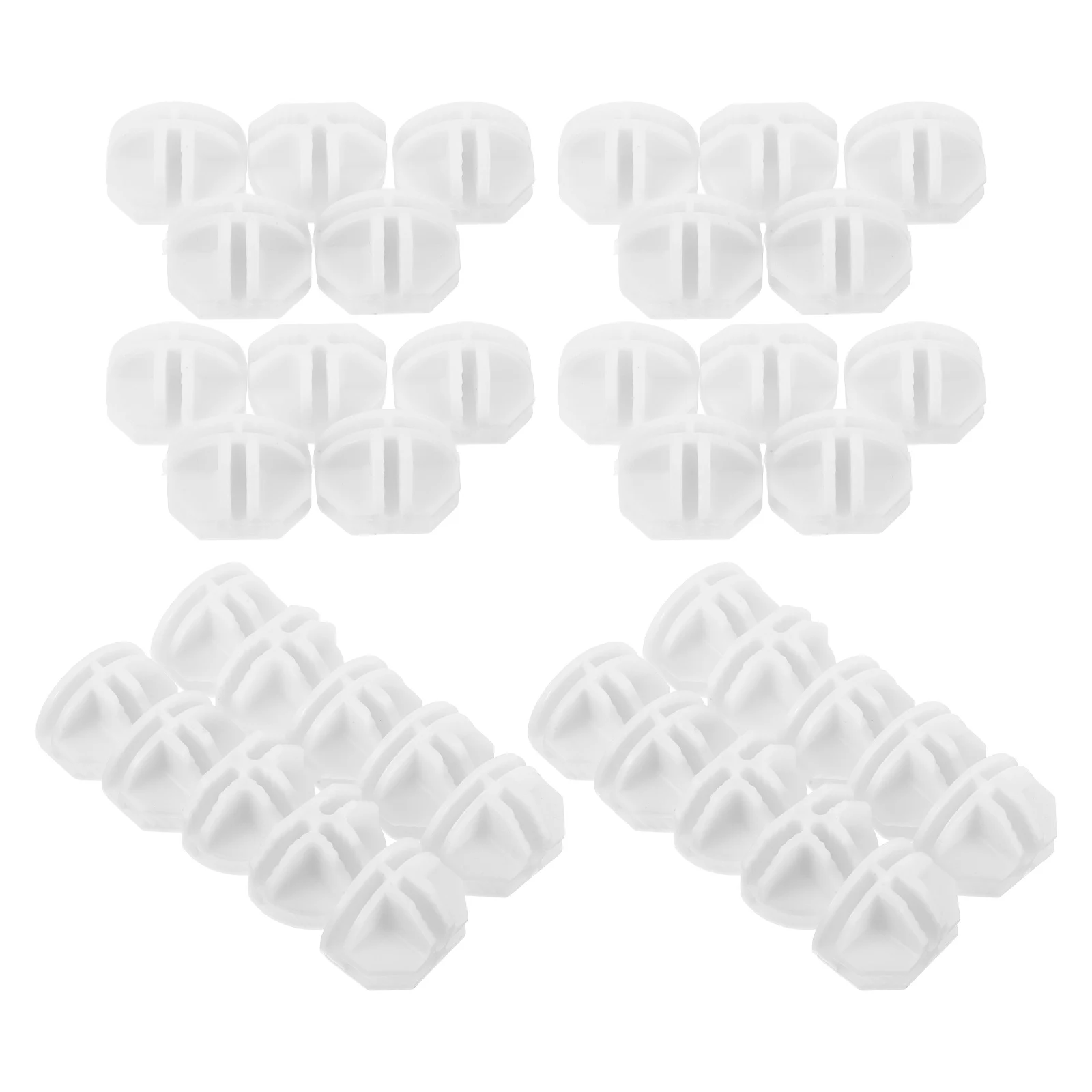 

50 Pcs Organizers Semi-circle Clamp Connector Storage Box Wire Cube Accessories