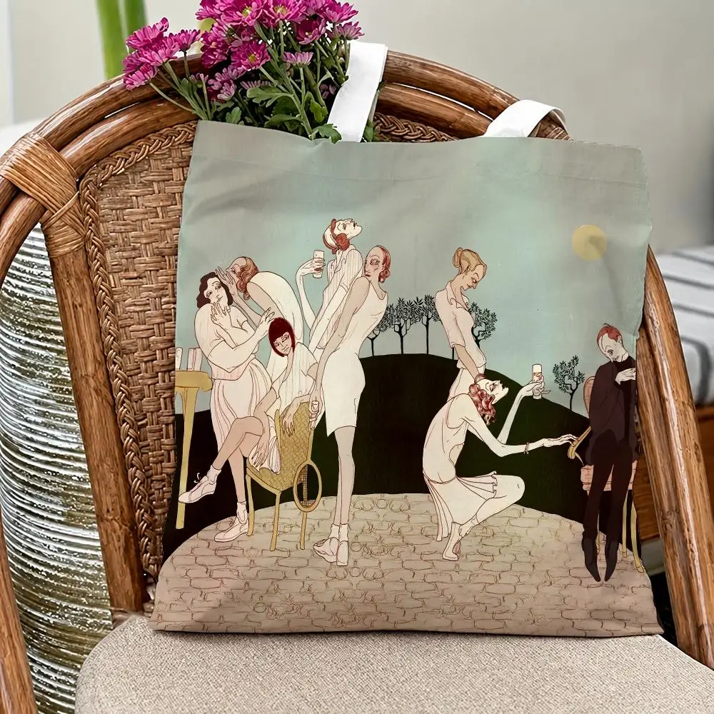 Classic Novel Strange Stories from a Chinese Studio Storage Bags Eco Canvas Tote Odorless Reusable Double Print Shopping Bag