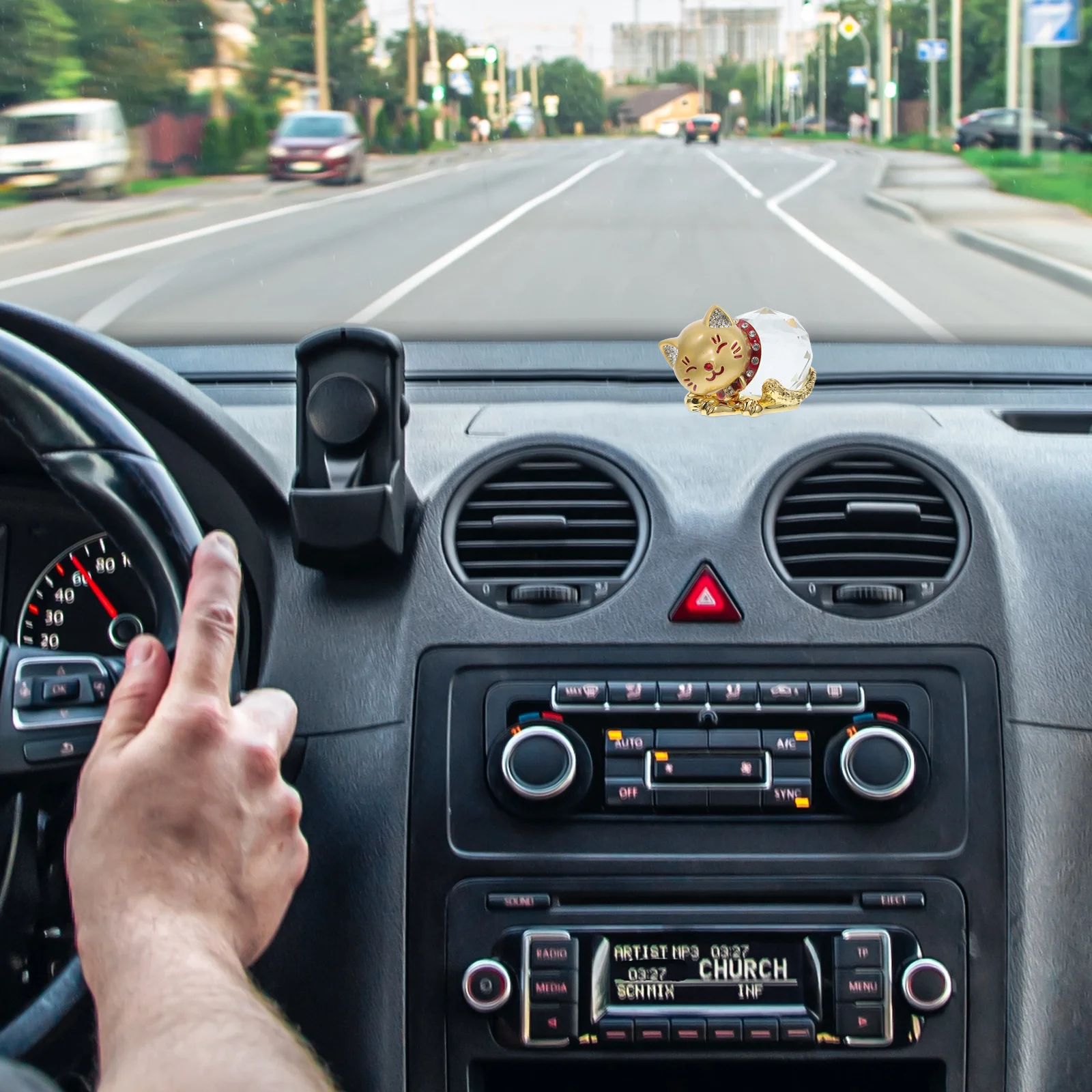 

Japanese Alloy Fortune Cat Sculpture Car Home Decoration Wedding Birthday Desktop Lucky Ornament Cat Decor Figurine