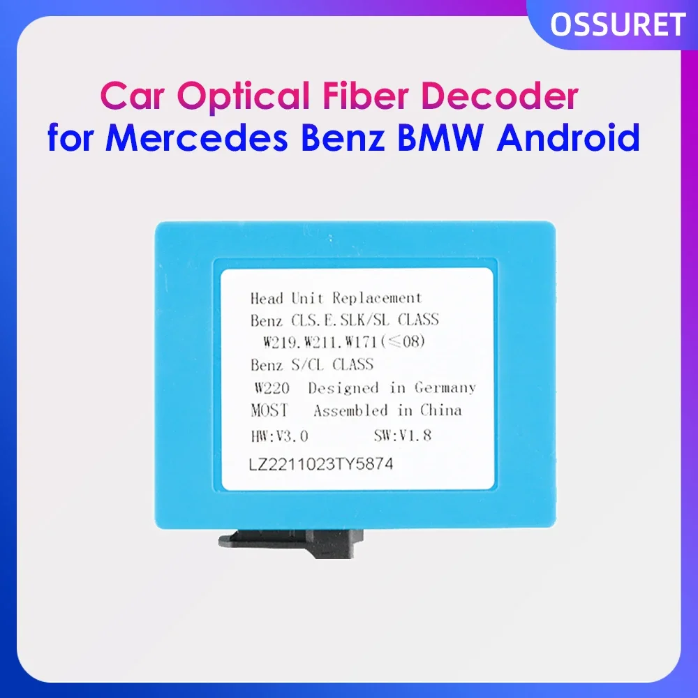 Car Monitor Optic Fiber Box Only Fits for Our Store Android and Wince Car Radio Mercedes Benz BMW Players