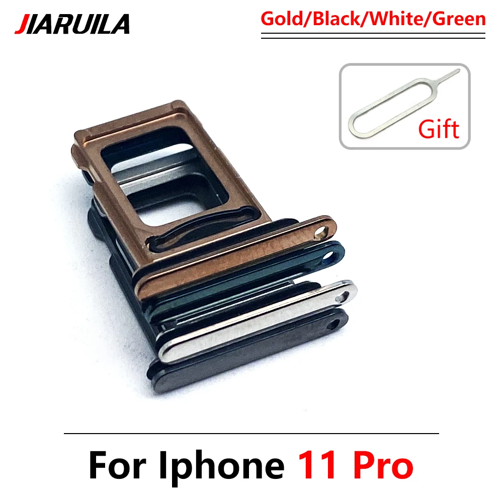 NEW Tested Dual Card SIM Card Tray chip slot drawer Holder Adapter Accessories For iPhone 11 / 11 Pro / Pro Max + Pin