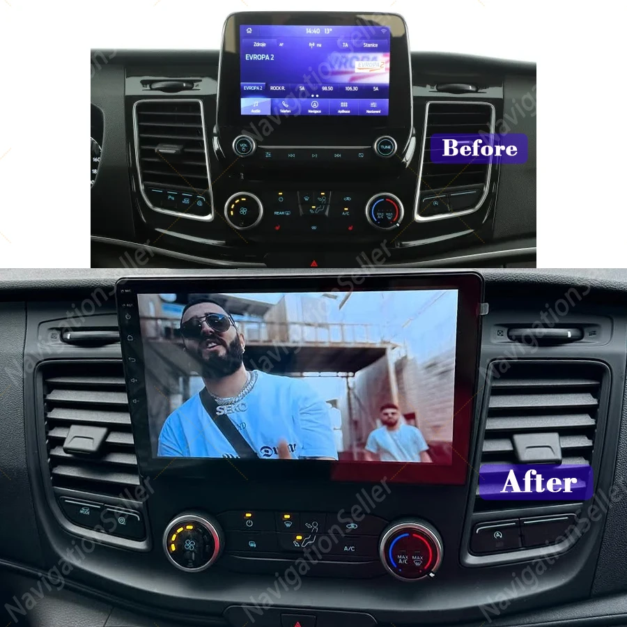 

For Ford Transit Custom Mk8 2018 - 2023 Navigation Carplay Android Auto Radio Stereo Android 13 Screen Head Unit Multimedia Gps