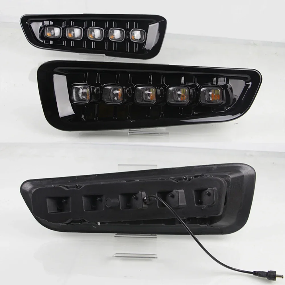 New！ CSCSNL 2Pcs DRL LED Daytime Running Lights with Turn Signal Yellow Fog Lamp For Ford Raptor SVT F150 2016 2017 2018 2019 20