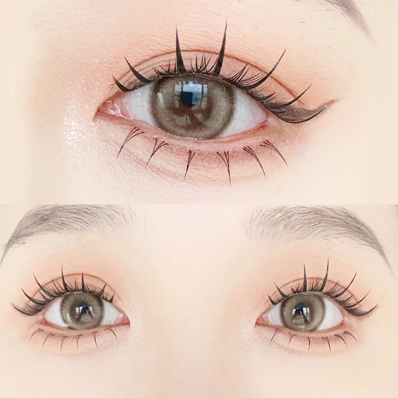 再利用可能なスパイクつけまつげ,5ペア,漫画のような感覚,再利用可能な女の子のグループスタイル