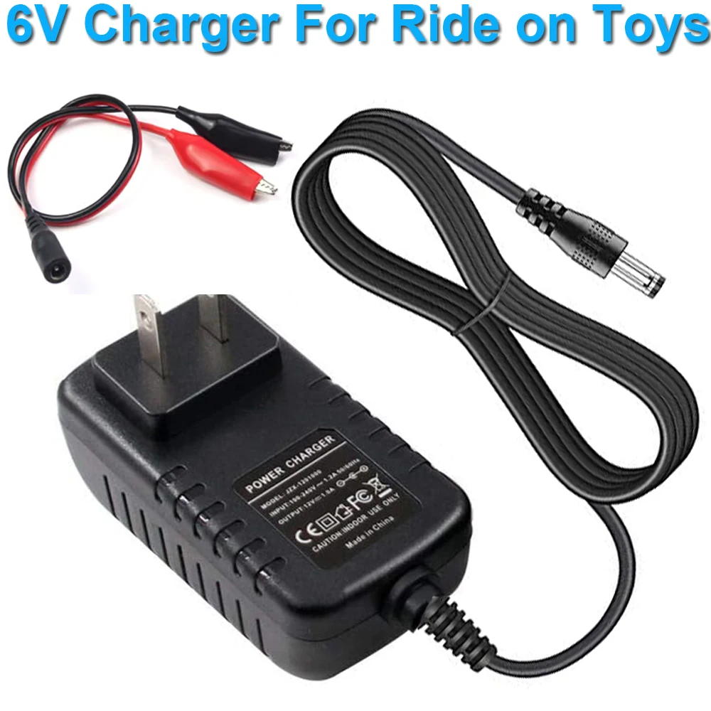 6V Battery Charger | Universal Versatile Durable 1000 mA - DC Output Game Deer Feeder Battery Charger