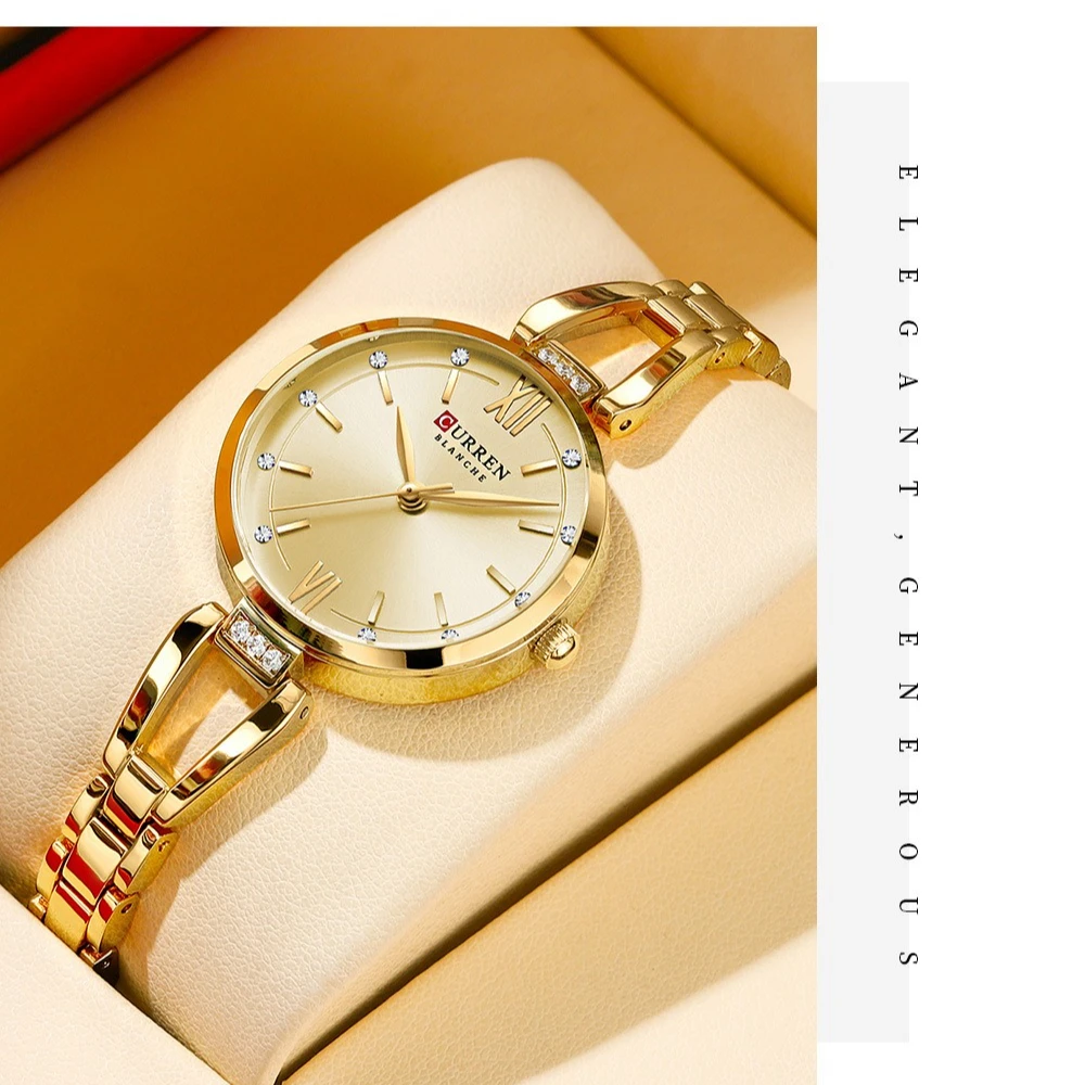 Curren 9092 ควอตซ์นาฬิกาผู้หญิงแฟชั่นกันน้ํานาฬิกานาฬิกาผู้หญิงRelogio Feminino Relógio