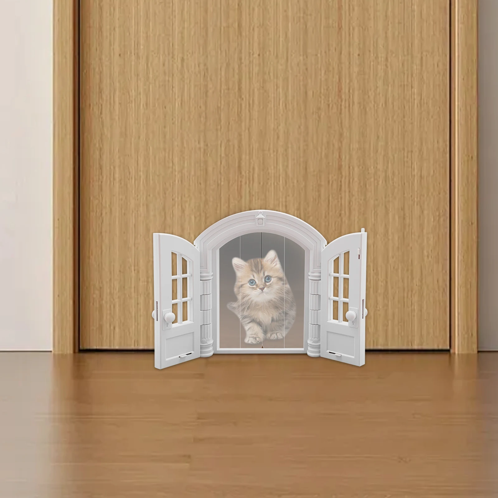 Pet Door Safe Lockable Outdoor Cats Window Gate House Enter Freely Pretty Garden Easy Install