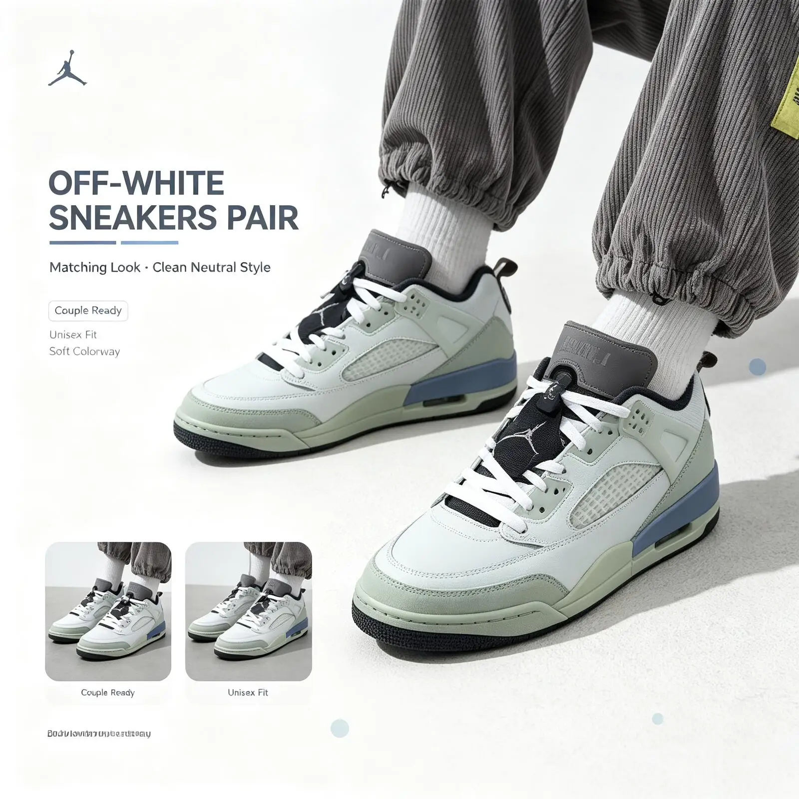 Nike Off-White Court Sneakers Clean Neutral Low-Top Shoes, baskets décontractées respirantes à semelle coussinée et antidérapante