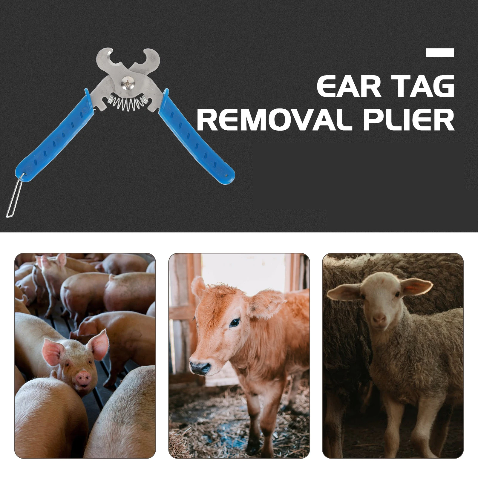 Ear Tag Removal Pliers Durable Stainless Steel Farm Tool for Sheep Livestock Tagging Practical Helper