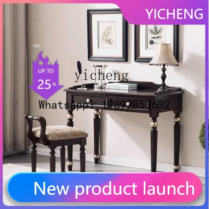 

Solid Wood Home Study and Bedroom Retro Small Apartment Computer Desk Writing