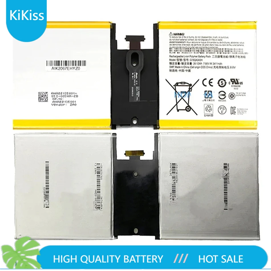 

Tablet Battery for Microsoft Surface GO 1824, 7.66V, 26.12WH, 3411mAh, G16QA043H