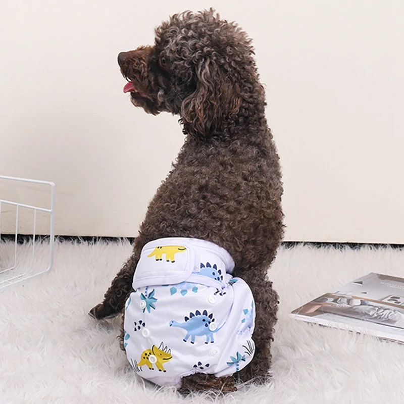 3Pcs Washable Dog Diapers Female Reusable Doggie Diapers, Puppy Diapers, For Period Heat Incontinence Puppy Training