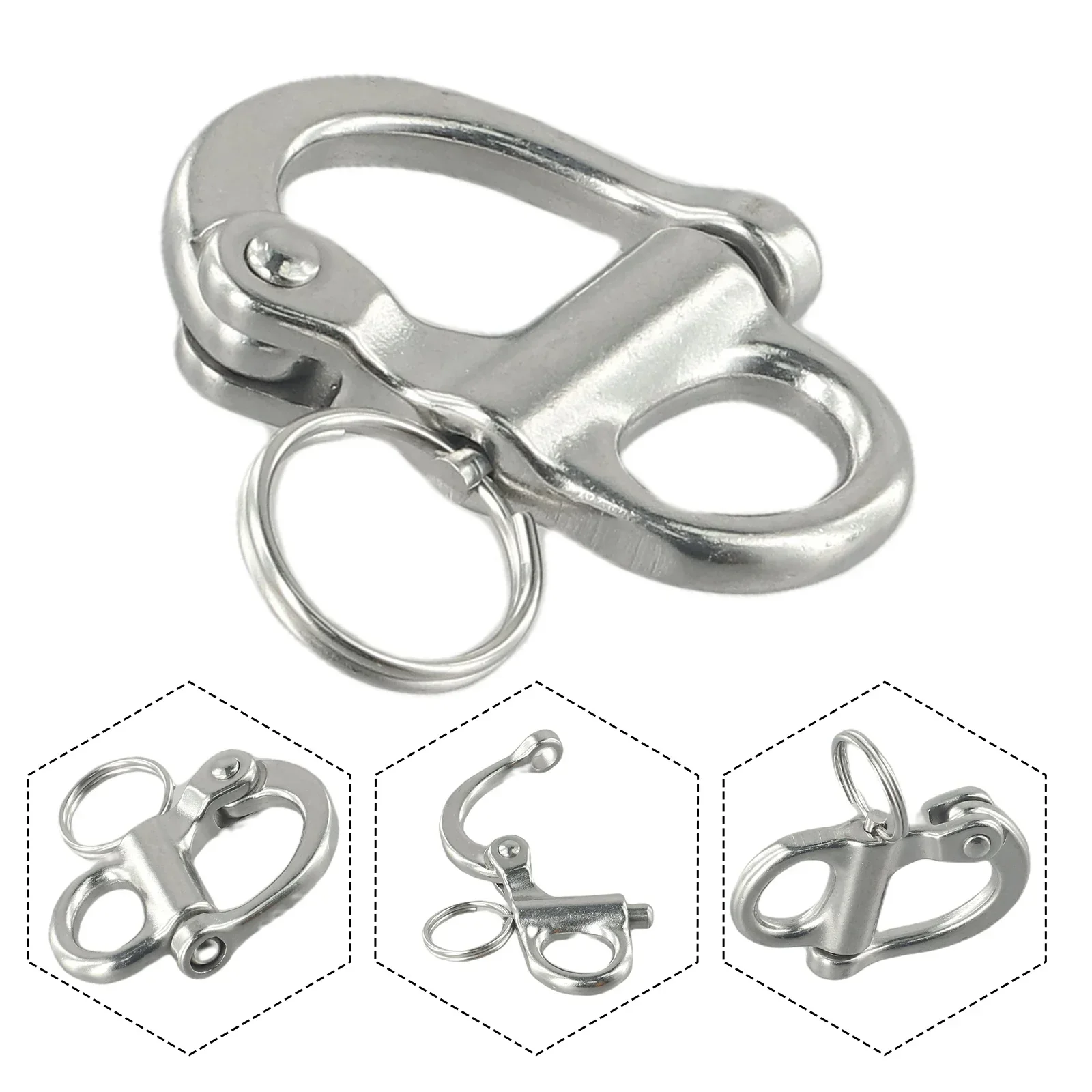 High Quality Practical Brand New Shackle Parts Boat Chain Silver Stainless Steel Anchor Fittings Quick Release