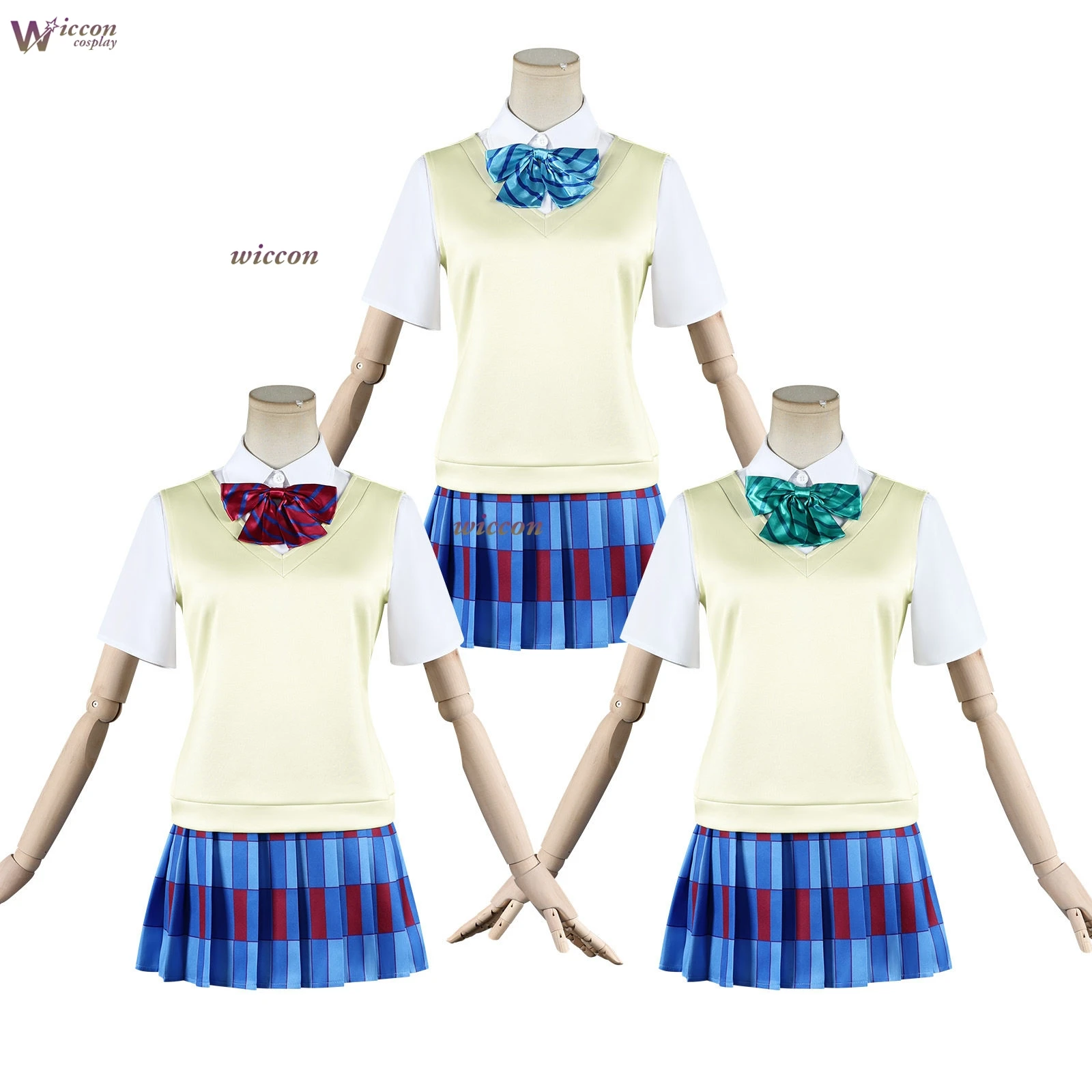 Love Live August Summer School Uniform Vest Skirt Set Honoka Kousaka Minami Kotori Yazawa Nico Ayase Eli Cosplay Costume Anime