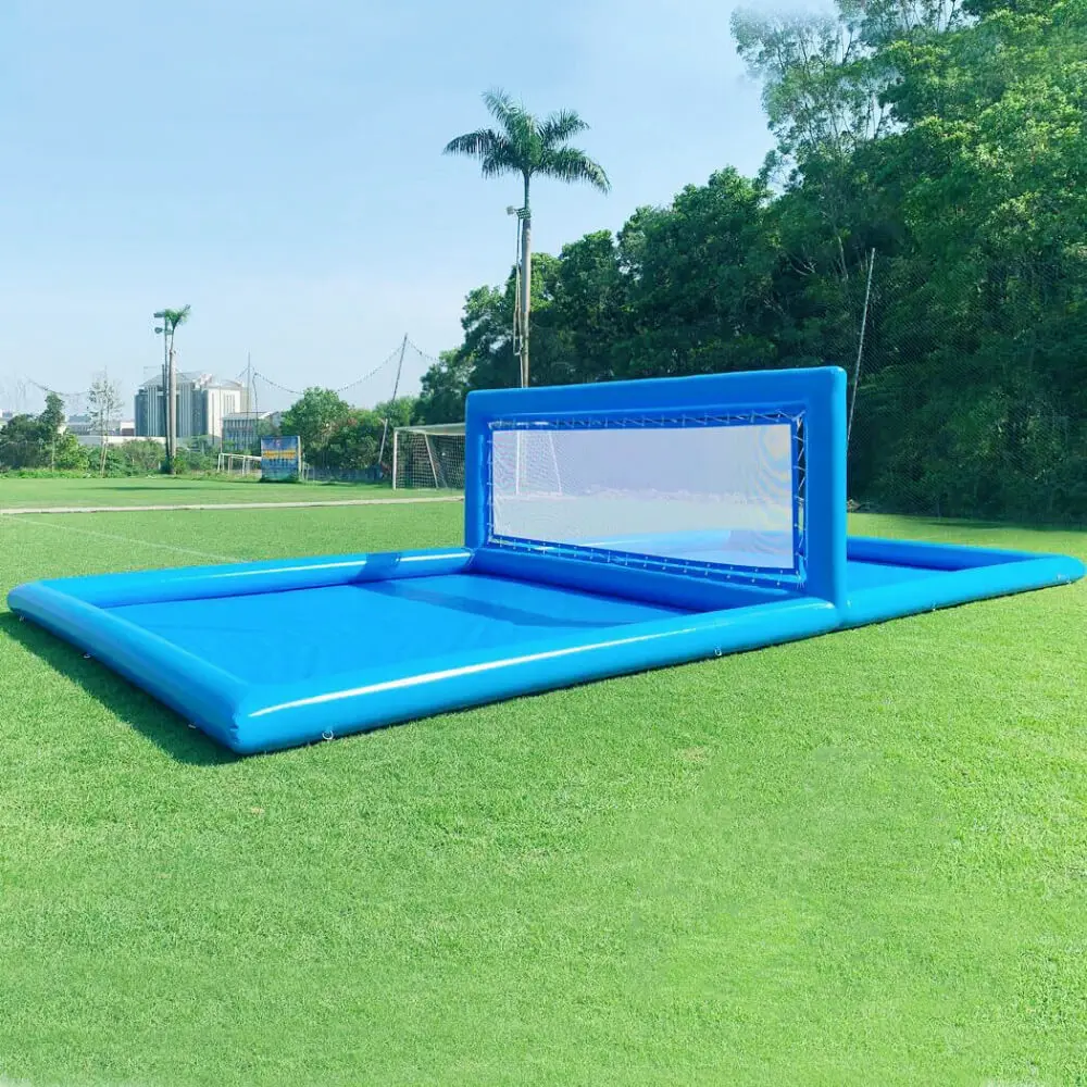 Inflatable Air-Inflated Family Fun: A Portable Outdoor Volleyball Court for Kids & Adults With 800W Air Blower 10x5x2.1m