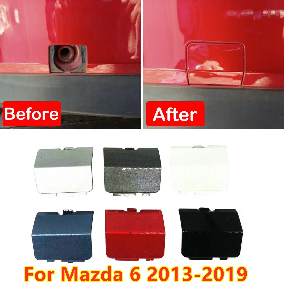 

Для Mazda 6 2013 2014-2019 автомобильный задний буксирный крюк, крышка для проушины, отделка из АБС-пластика