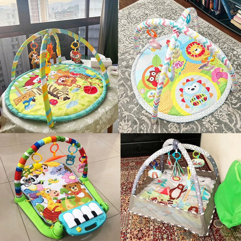 Baby Fitness Frame For Children Play Mat Rack Crawling Blanket Infant Play Rug Gift Kids Activity Gym Mat Kids Toys