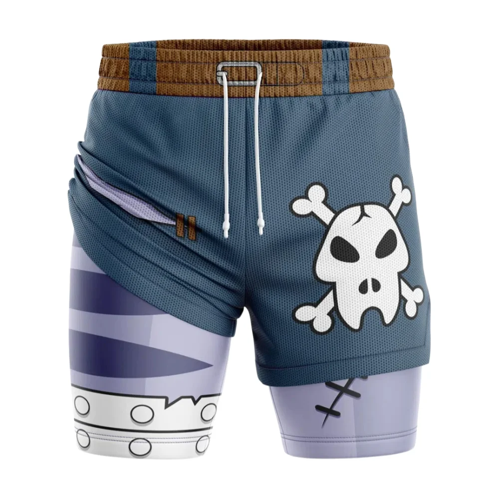 bandai-weregarurumon-digimon-anime-unissex-shorts-de-ginastica-de-camada-dupla-2-em-1-de-verao-de-secagem-rapida-macio-confortavel-e-leve