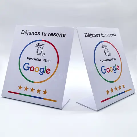 Déjanos tu reseña 13.56Mhz 프로그래밍 가능 Google 리뷰 카드 NFC 스테이션 테이블 NFC Google 리뷰 디스플레이 카드 스탠딩 Déjanos tu reseña 13.56Mhz 프로그래밍 가능 Google 리뷰 카드 NFC 스테이션 테이블 NFC Google 리뷰 디스플레이 카드 스탠딩