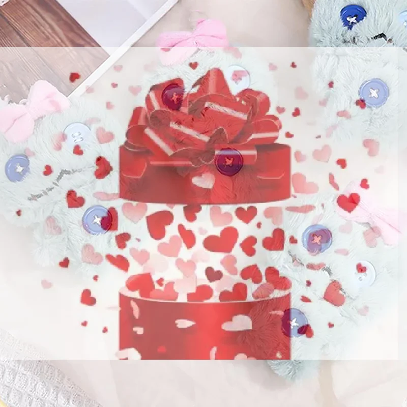 

Cartoon Plush Bow Doll Toy Keychain Bag Pendant With Buttons DIY Gifts Keychain Pendant Cute Sweet Plush Dolls Hanging Ornaments